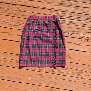 Plaid Pink and Green Women's Skirt